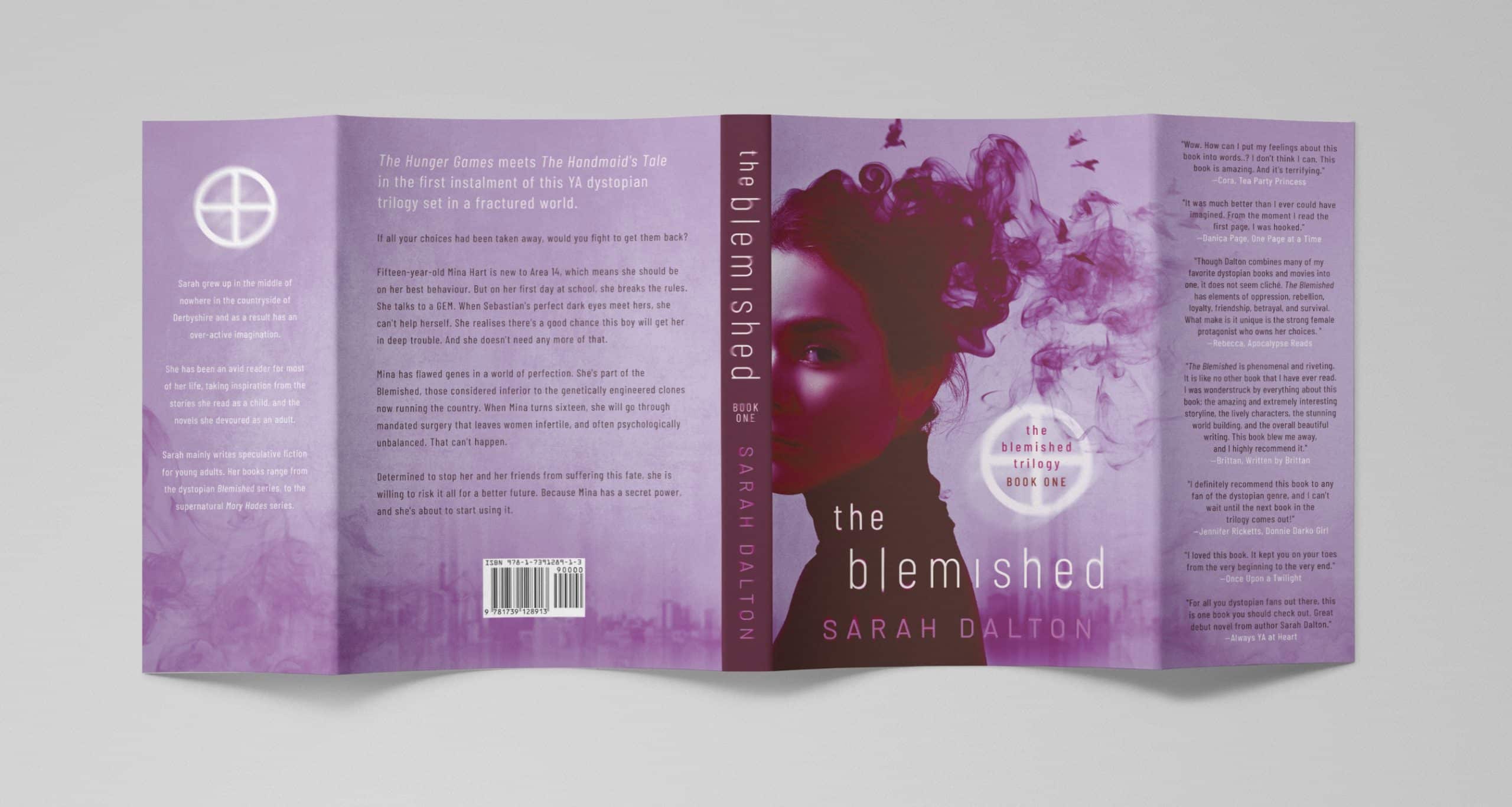 Dust jacket for books - an example layout for a series of 3 books