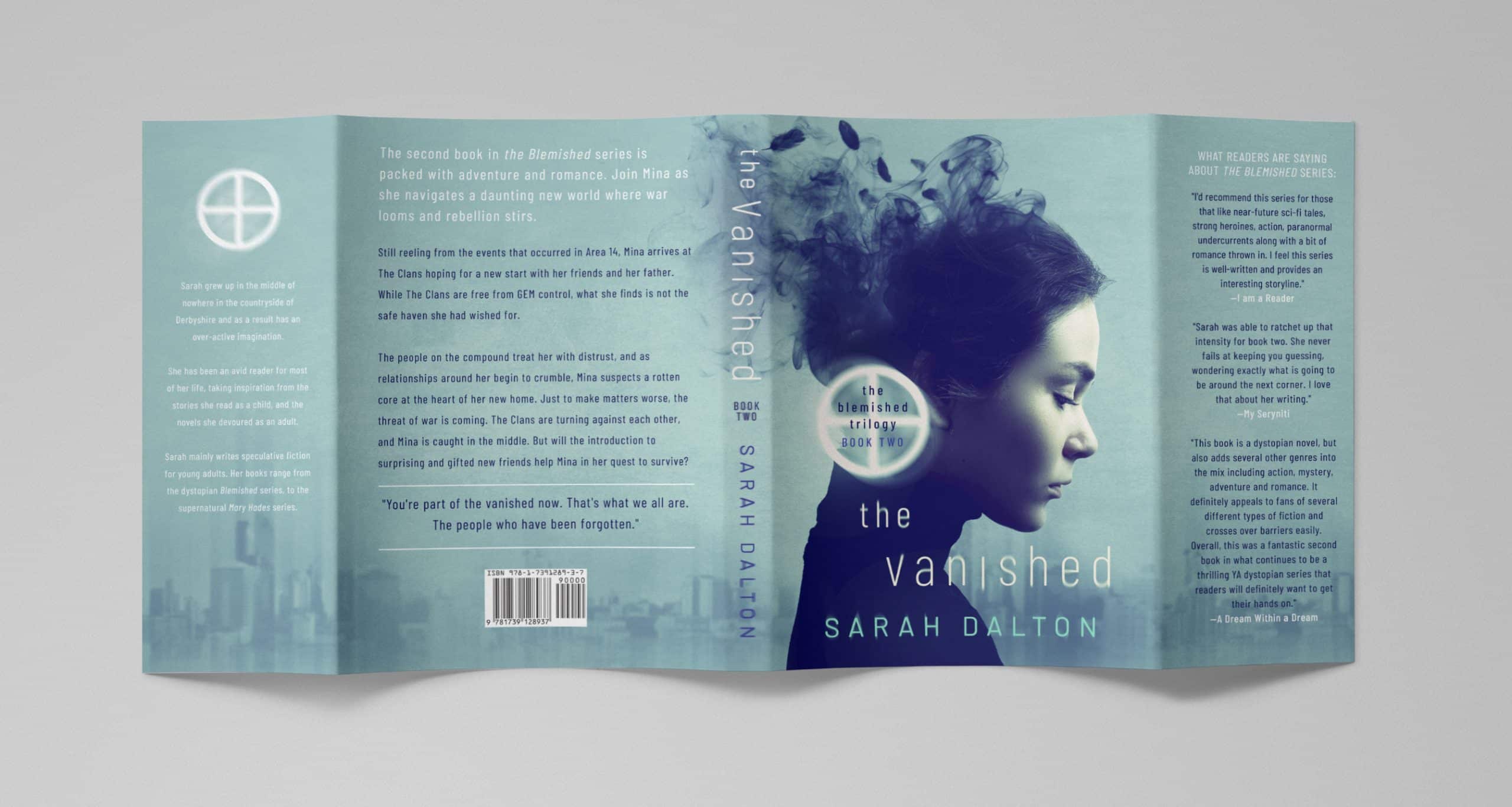 Dust jacket for books - an example layout for a series of 3 books